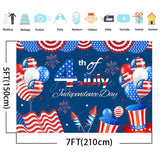Aperturee - (7 Day Delivery) Aperturee Usa Flag Sparkle 4th July Independence Day Backdrop